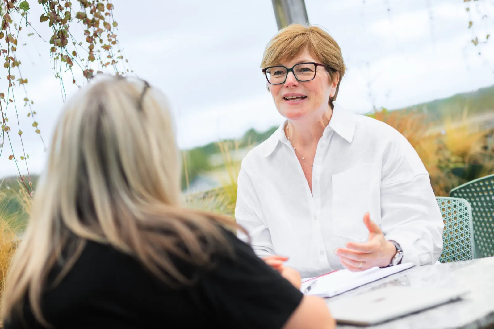 Joanne Dolezal mentoring one-to-one at the Toffee Factory